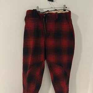 Vintage Wool Plaid Hunting Pants Western Field Montgomery Ward 34”waist ?